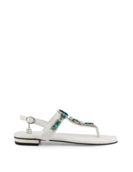Sandalias - Laura Biagiotti 5567 - Blanco Mujer 5567_NABUK_WHITE kiwiku.com