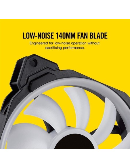 Ventilador RGB LED PWM con doble bucle de luz de 140 mm LL140 RGB CO-9050073-WW kiwiku.com