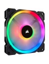 Ventilador RGB LED PWM con doble bucle de luz de 140 mm LL140 RGB, paquete sencillo