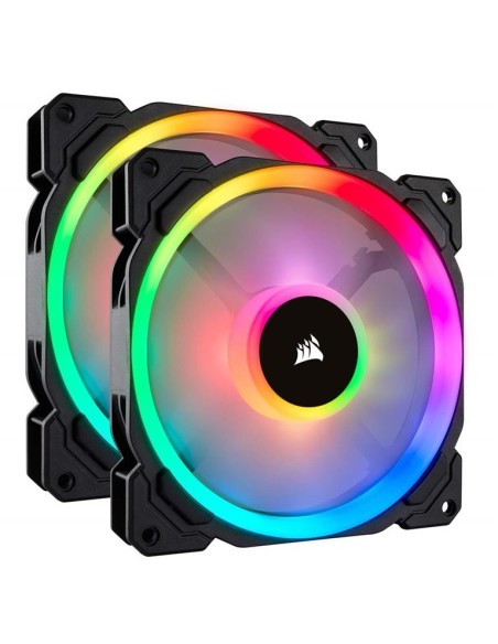 Ventilador RGB LED PWM con doble halo de luz de 140 mm LL140 RGB CO-9050074-WW kiwiku.com
