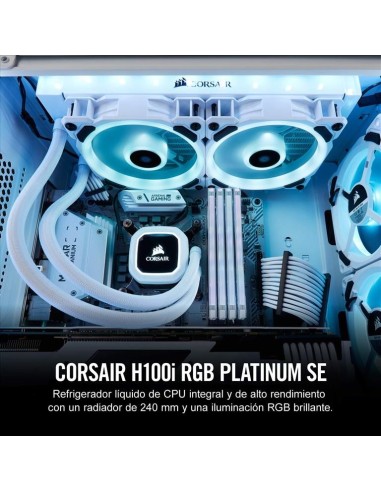 Ventilador cooling hydro series h100i rgb cpu corsair  CW-9060042-WW kiwiku.com