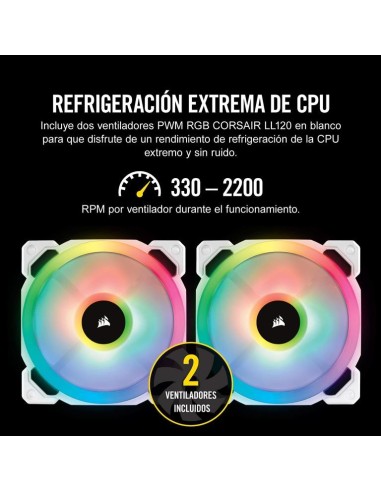 Ventilador cooling hydro series h100i rgb cpu corsair  CW-9060042-WW kiwiku.com