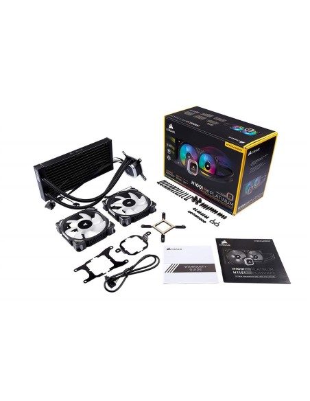 Ventilador cpu corsair cooling hydro series h100i platinum liquid cpu cooler cw-9060039-ww kiwiku.com