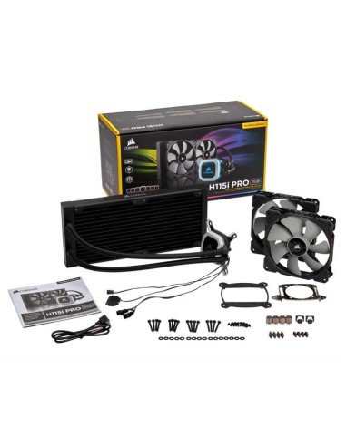 Ventilador cpu corsair cooling hydro series h115i pro liquid CW-9060032-WW kiwiku.com