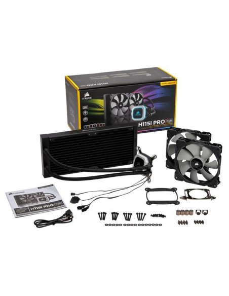Ventilador cpu corsair cooling hydro series h115i pro liquid CW-9060032-WW kiwiku.com