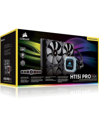 Ventilador cpu corsair cooling hydro series h115i pro liquid CW-9060032-WW kiwiku.com