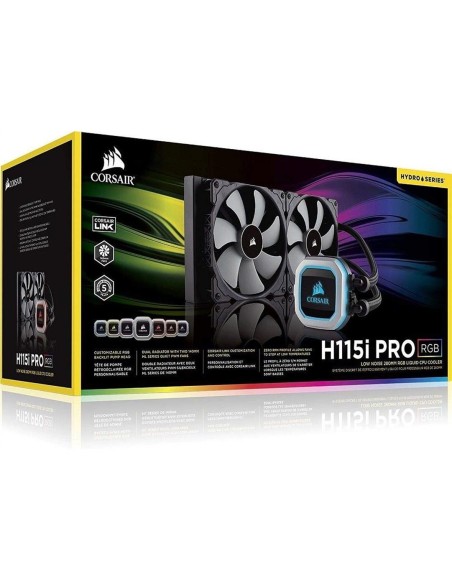 Ventilador cpu corsair cooling hydro series h115i pro liquid CW-9060032-WW kiwiku.com