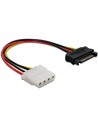 Delock, Adaptador Sata 15 pins a Moles de 4 pins de 0,12m