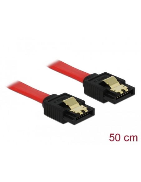 Cable Delock, sata de 0,50m - Color Rojo 82677 kiwiku.com