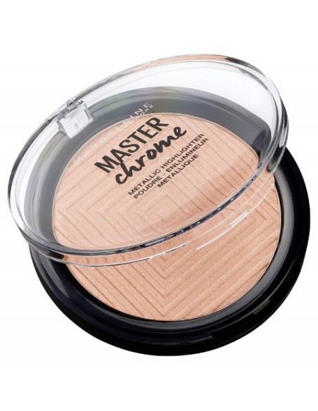 Maybelline, Master Chrome Metal Iluminador Highlighter- Nu 050 Molten, Rosa Oro  112735 kiwiku.com