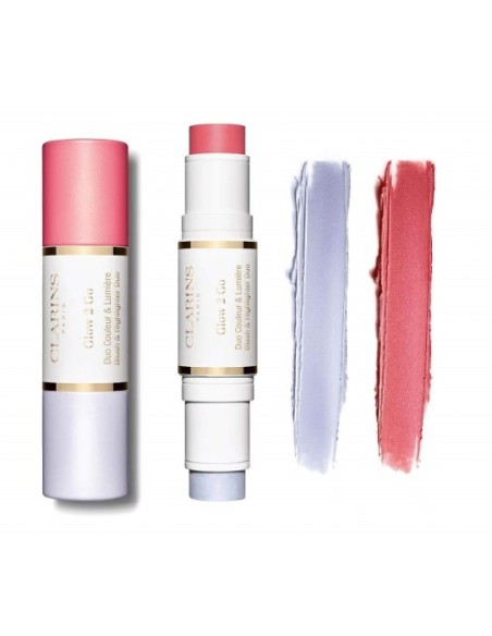 Clarins, glow 2 go iluminador colorete - Tono 01, 10gr 69827 kiwiku.com