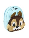 Mochila guarderia personaje disney chip and dale, color azul