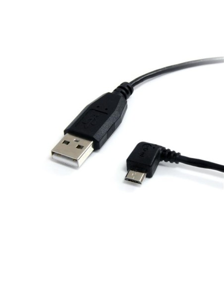 Cable de 30cm USB A a Micro USB B Acodado a la Izquierda UUSBHAUB1RA kiwiku.com