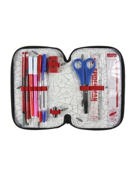 Plumier triple giotto premium spiderman, Color Rojo 2700000221 kiwiku.com