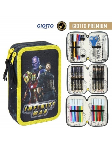 Plumier triple giotto premium avengers, Color Negra 2100002492 kiwiku.com