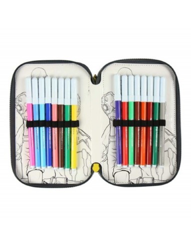 Plumier triple giotto premium avengers, Color Negra 2100002492 kiwiku.com