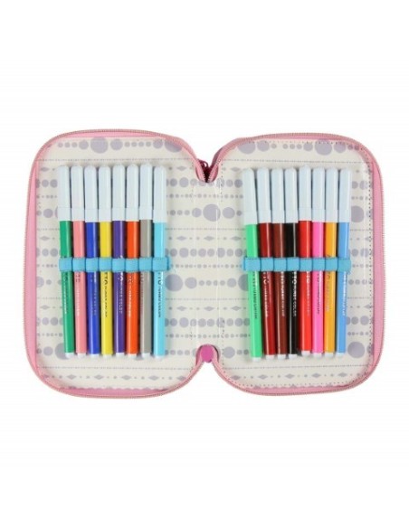 Plumier triple giotto premium shimmer and shine, Color Rosa 2100002498 kiwiku.com