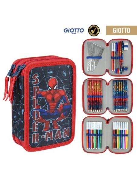 Plumier triple giotto spiderman, Color Azul 2100002503 kiwiku.com