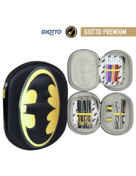 Plumier Triple 3D Batman Bolsillo Suelto para Mochila, Negro 2100002514 kiwiku.com