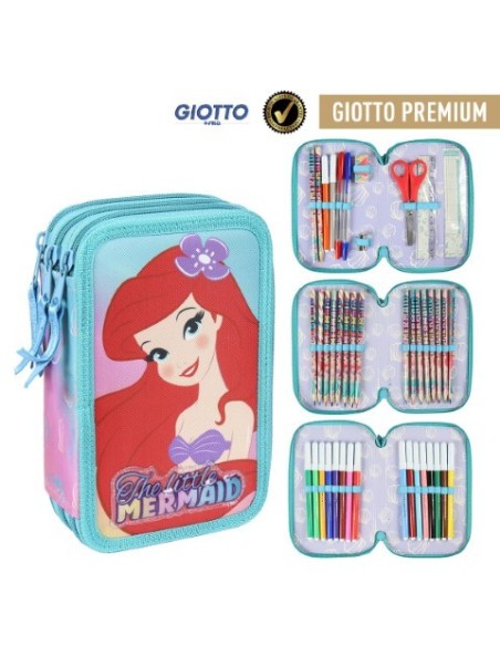 Plumier triple giotto premium princess la sirenita, Color Azul Turquesa 2100002496 kiwiku.com