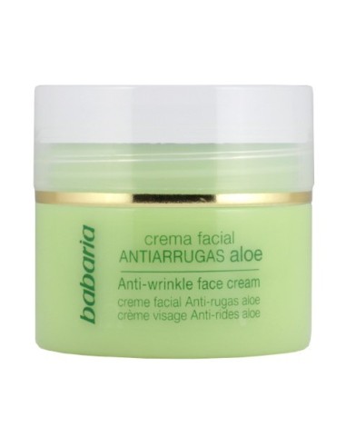 Crema Facial Antiarrugas BABARIA Aloe Vera 50 ml | Kiwiku