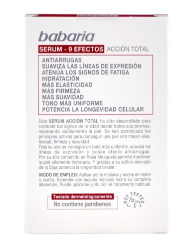 Babaria, Rosa mosqueta vital skin serum accion total antiarrugas 50ml  kiwiku.com