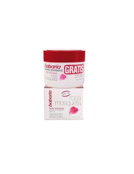 Babaria, Crema facial hidratante 24 horas rosa mosqueta 50ml set 2 piezas  kiwiku.com