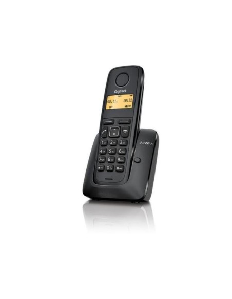 Siemens Gigaset SIAA120CON - Teléfono fijo con contestador, agenda telefónica de hasta 50 registros, color negro - Electrónica -