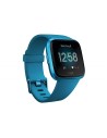 Fitbit versa lite blanco plata smartwatch reloj deportivo con pantalla táctil y correa azul