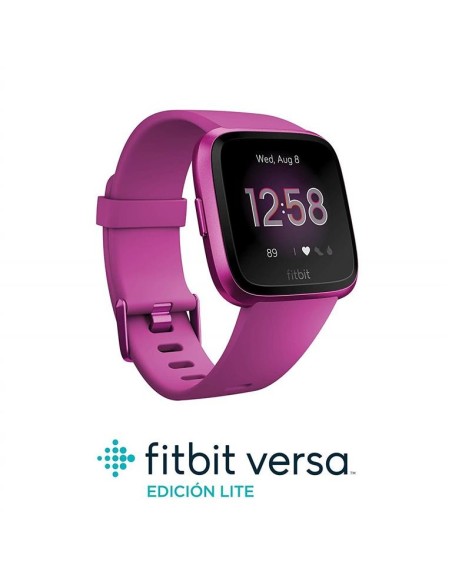 Fitbit versa lite lila aluminio smartwatch reloj deportivo con pantalla táctil FB415PMPM kiwiku.com
