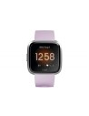 Fitbit versa lite lila plata smartwatch reloj deportivo con pantalla táctil y correa lila