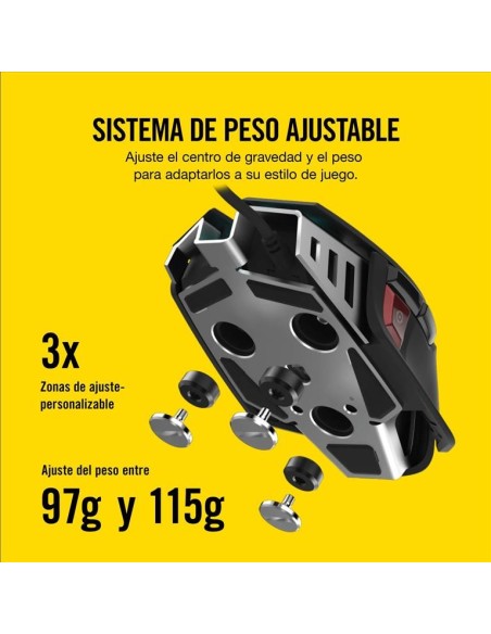 Raton corsair m65 rgb elite tuneable 18000 dpi optical negro CH-9309011-EU kiwiku.com