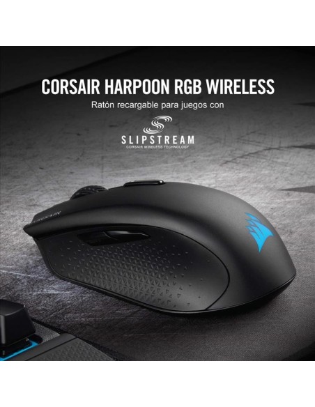 Raton corsair usb gaming harpoon rgb wireless led optico negro CH-9311011-EU kiwiku.com