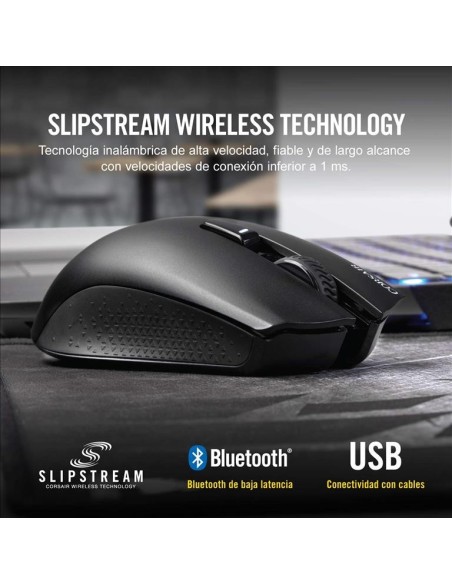 Raton corsair usb gaming harpoon rgb wireless led optico negro CH-9311011-EU kiwiku.com