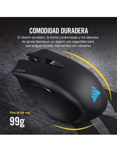 Raton corsair usb gaming harpoon rgb wireless led optico negro CH-9311011-EU kiwiku.com