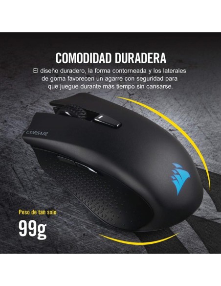 Raton corsair usb gaming harpoon rgb wireless led optico negro CH-9311011-EU kiwiku.com