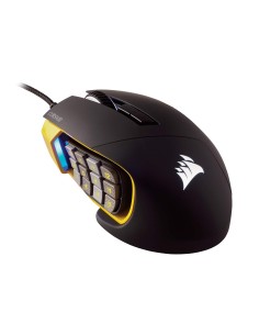 Raton corsair gaming scimitar pro rgb negro-amarillo CH-9304011-EU kiwiku.com