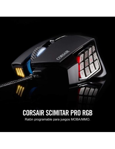 Raton corsair gaming scimitar pro rgb negro CH-9304111-EU kiwiku.com