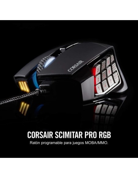 Raton corsair gaming scimitar pro rgb negro CH-9304111-EU kiwiku.com