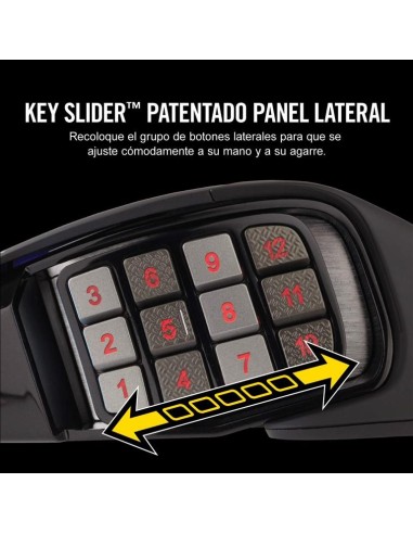 Raton corsair gaming scimitar pro rgb negro CH-9304111-EU kiwiku.com