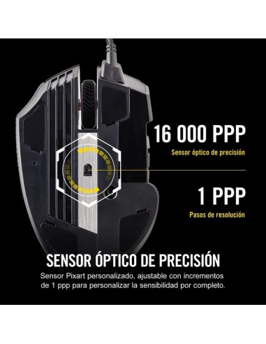Raton corsair gaming scimitar pro rgb negro CH-9304111-EU kiwiku.com