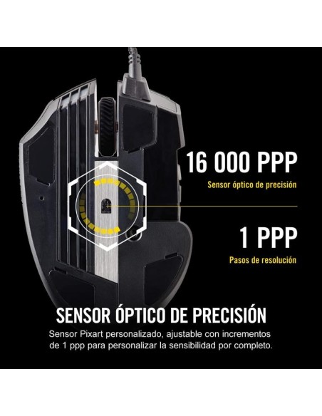 Raton corsair gaming scimitar pro rgb negro CH-9304111-EU kiwiku.com