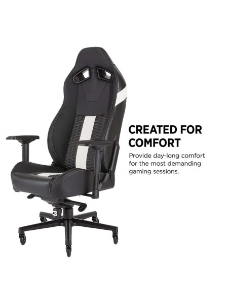 Silla corsair gaming t2 road warrior negra/blanca CF-9010007-WW kiwiku.com