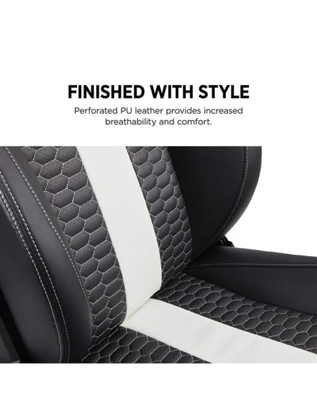 Silla corsair gaming t2 road warrior negra/blanca CF-9010007-WW kiwiku.com