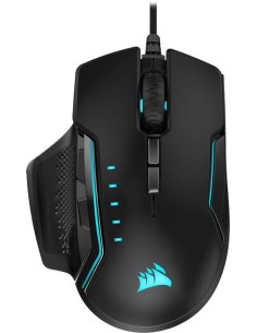 Raton corsair usb gaming glaive rgb pro optico 16k dpi negro CH-9302211-EU kiwiku.com