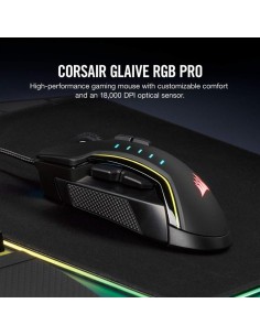 Raton corsair usb gaming glaive rgb pro optico 16k dpi negro CH-9302211-EU kiwiku.com 2