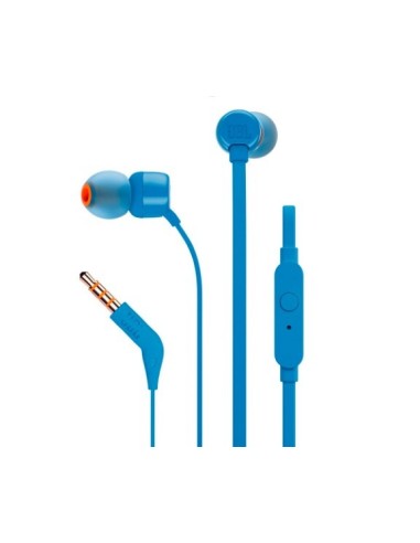 Jbl, T110 auriculares de botón con micrófono, Azul  kiwiku.com