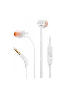 Jbl, T110 auriculares de botón con micrófono, Blanco  kiwiku.com 2