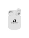 Brigmton bml-18b auriculares inalámbricos con manos libres, bluetooth, micrófono y estuche batería, Blanco