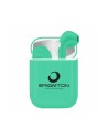 Brigmton bml-18a auriculares inalámbricos con manos libres, bluetooth, micrófono y estuche batería, Verde